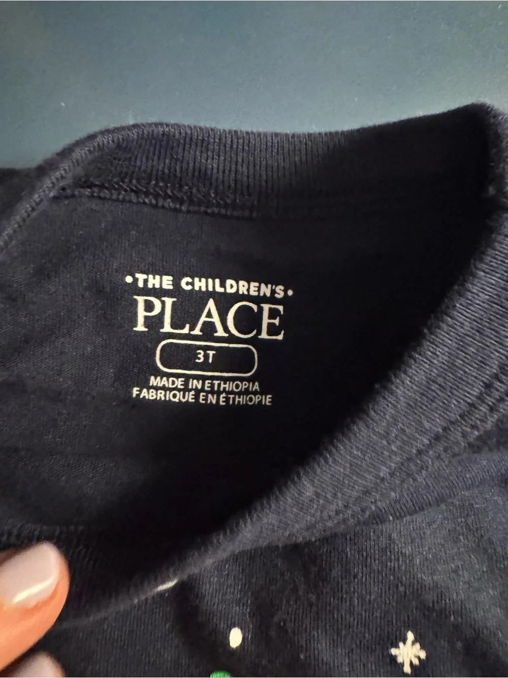 Children’s Place Navy Holiday Train Graphic Long-Sleeve Shirt